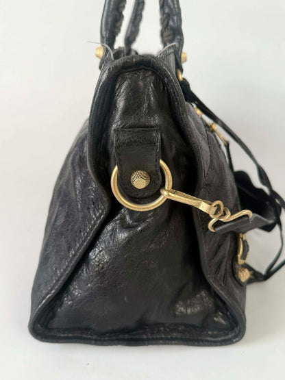 2000’s Balenciaga Black Giant 12 Gold Hardware City Bag