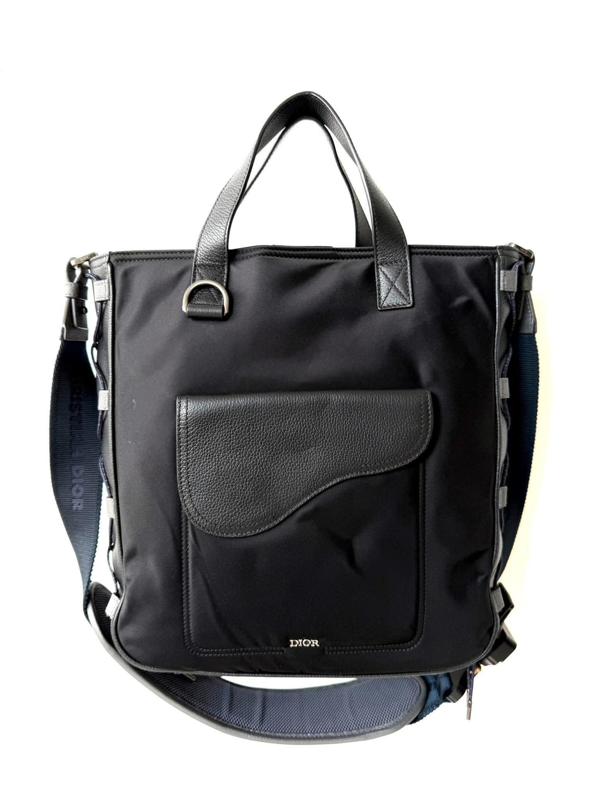 Dior x Sacai by Kim Jones Nylon Saddle Tote Bag