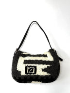 Vintage Fendi F/W1999 Wool Knit Baguette Bag