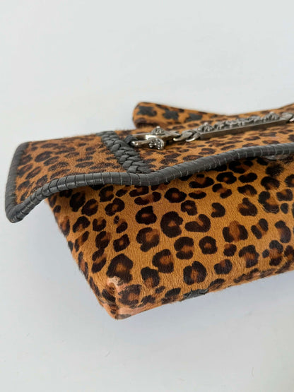 RARE Chrome Hearts Leopard Pony Hair “Fuck you” Clutch Bag