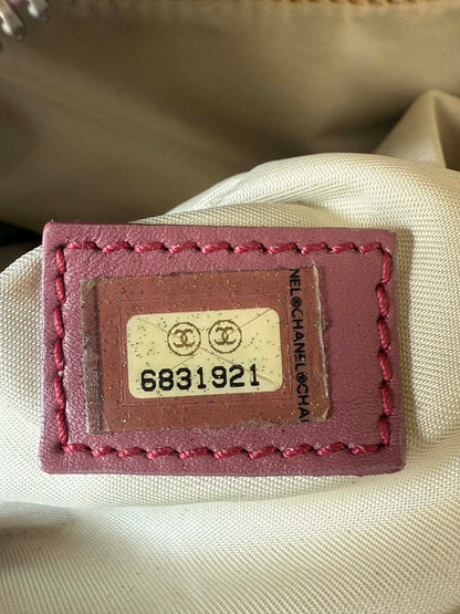 Chanel New Travel Line Pink Nylon Bowler Bag