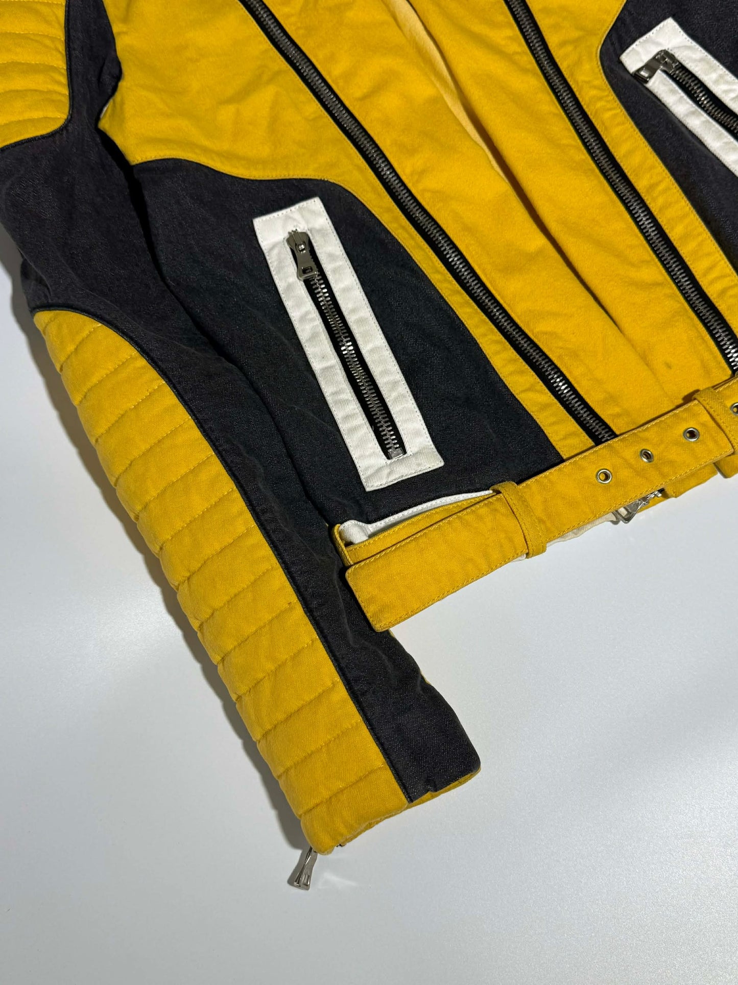 Balmain Tri-Color Biker Jacket