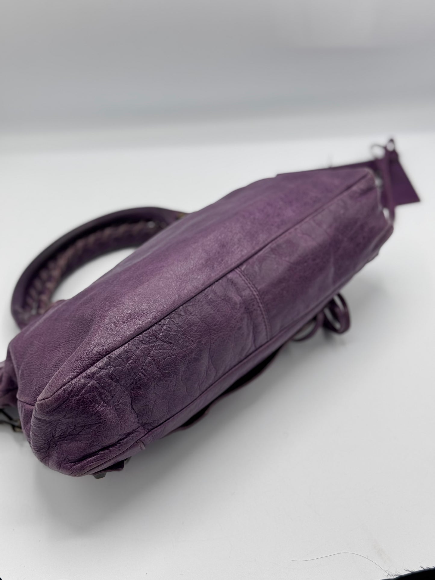 Balenciaga Eggplant Motorcycle First Bag