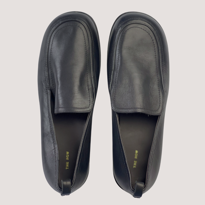 The Row Black Penny Loafers