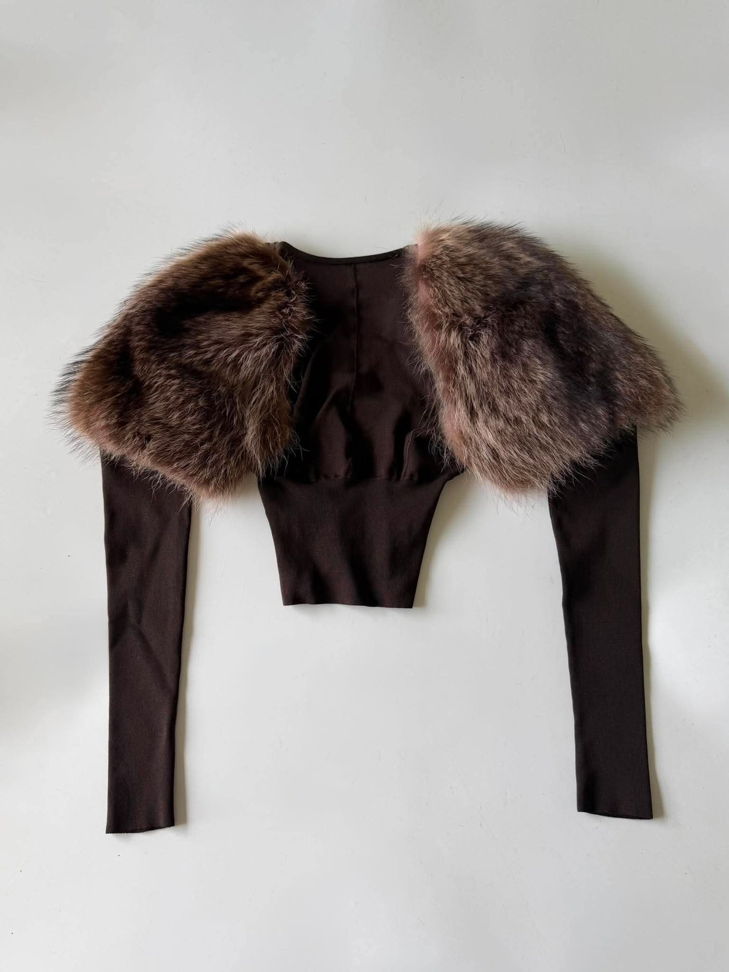 Gucci by Tom Ford F/W 2003 Brown Fur Shrug