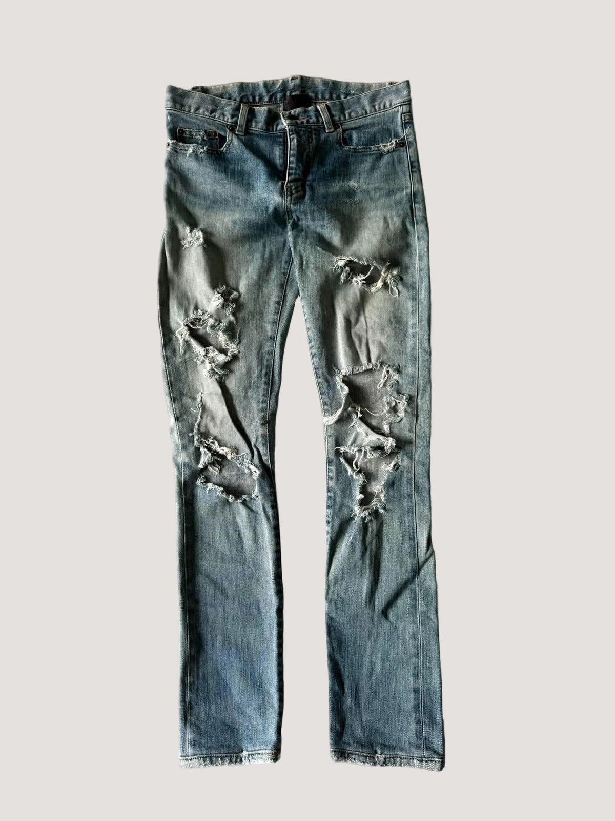 Saint Laurent Paris D02 Crashed Jeans