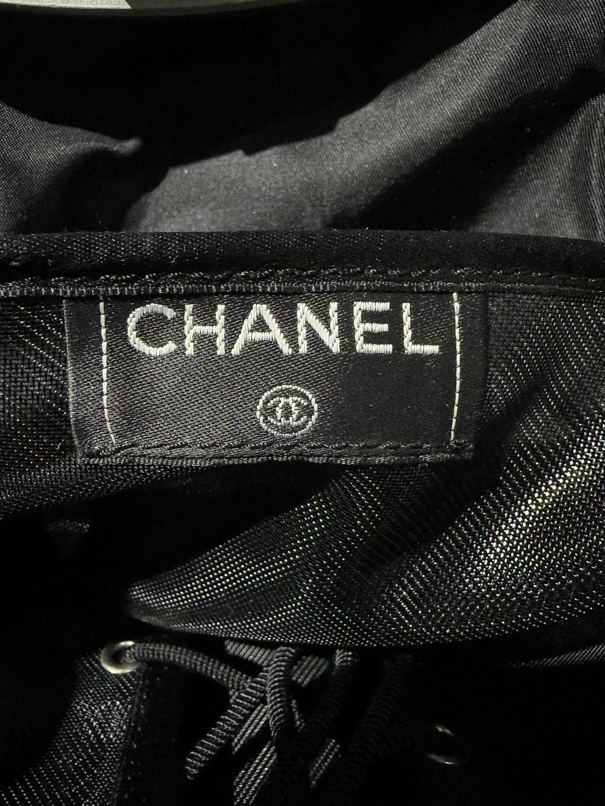 Chanel Black Cotton Jersey Millennium Hard Case Bag
