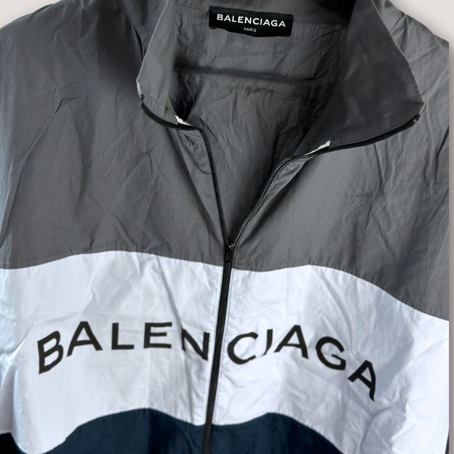 Balenciaga Logo Zip-up Wind Breaker
