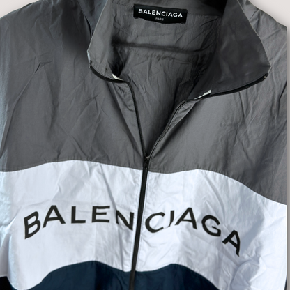 Balenciaga Logo Zip-up Wind Breaker