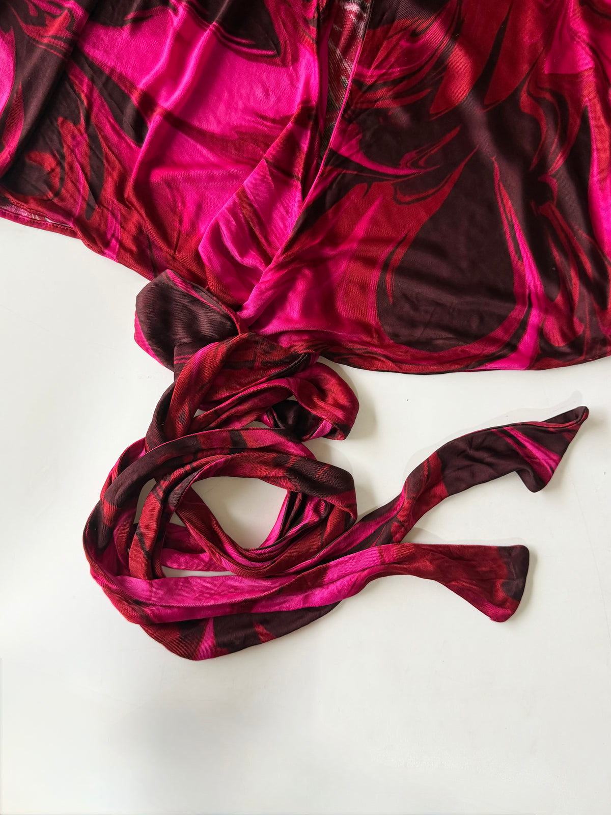 S/S 2001 Gucci by Tom Ford Pink Liquid Magma Print Blouse