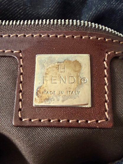 Fendi Dark Blue Denim Baguette