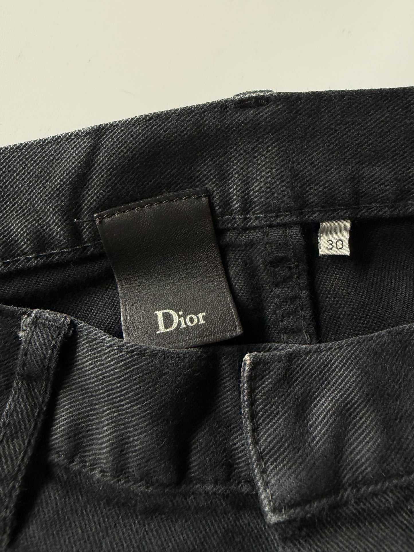 Dior Homme Autumn 2014 Crash Distressed Black Denim