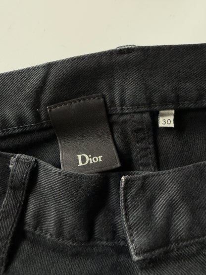 Dior Homme Autumn 2014 Crash Distressed Black Denim