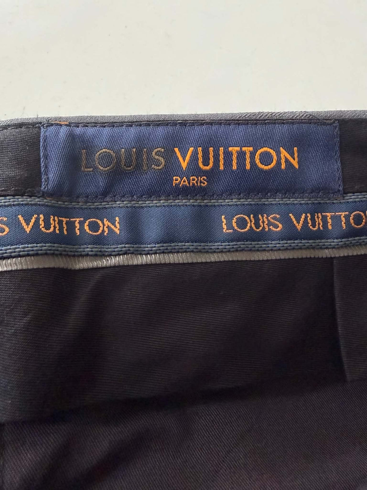 Louis Vuitton Pont Neuf Jacquard Script Gray Suit