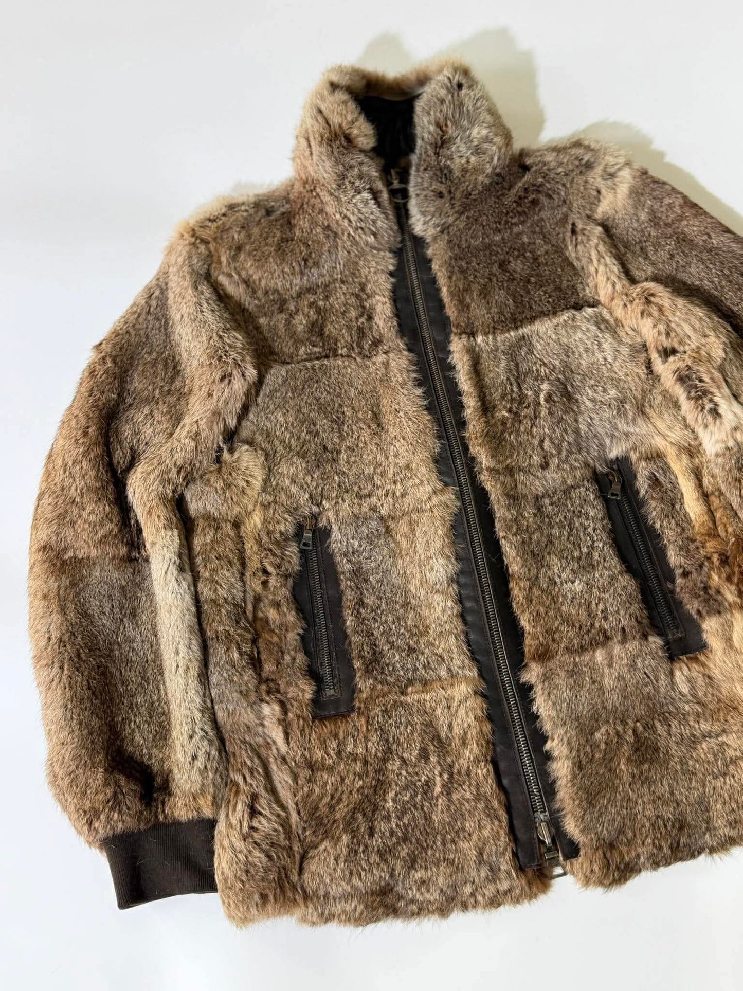 2000’s Prada Reversible Rabbit Fur Leather Jacket