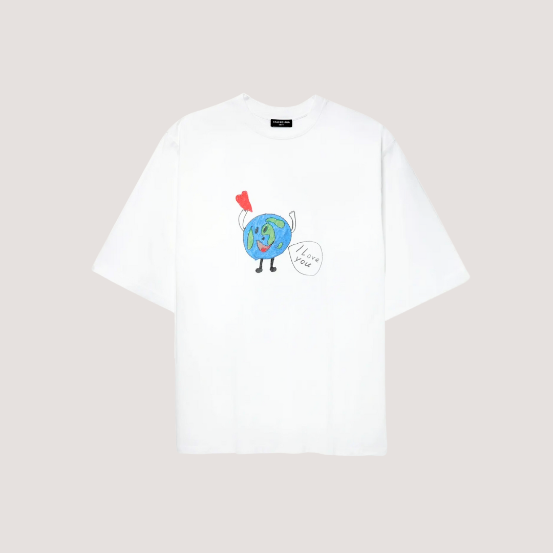Balenciaga Oversized I Love Earth T-Shirt