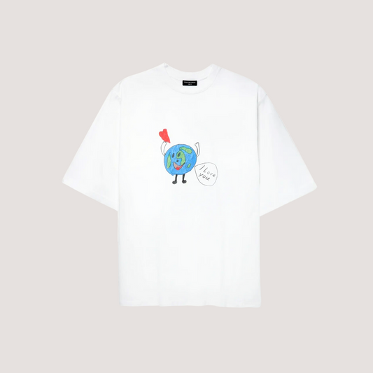Balenciaga Oversized I Love Earth T-Shirt