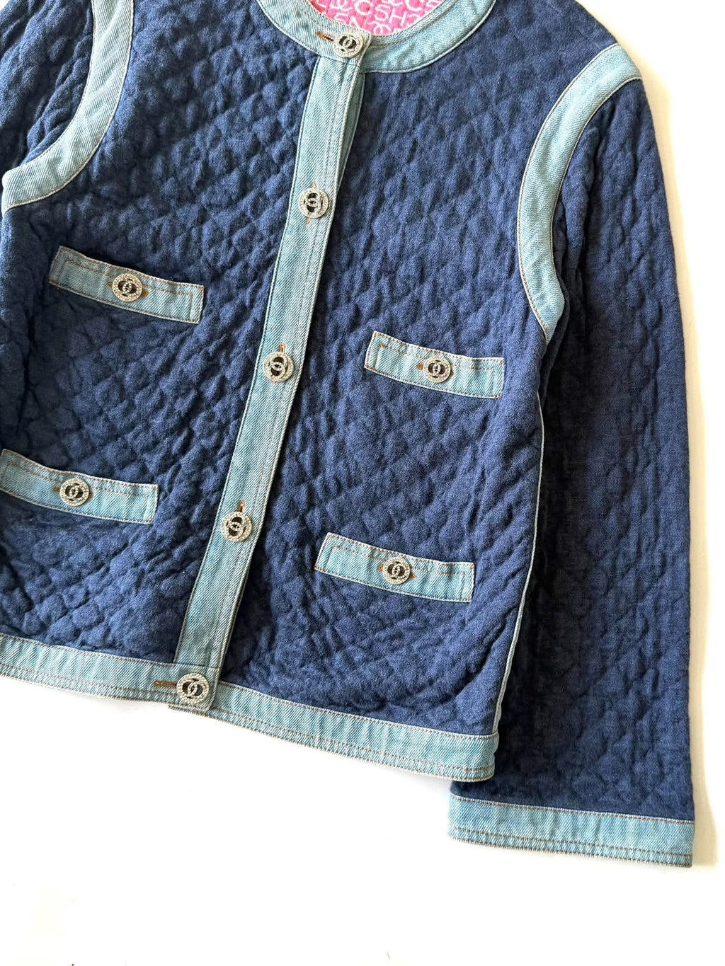 Chanel 20P Double Face Quilted Denim Jacket