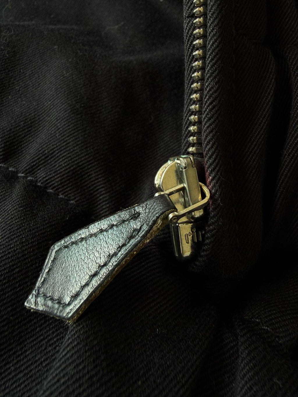 Vintage Hermes Black Zip Bomber Jacket