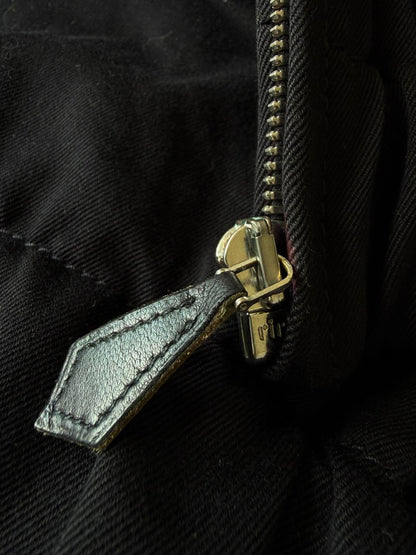 Vintage Hermes Black Zip Bomber Jacket