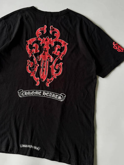 Chrome Hearts Red Vine Dagger Pocket Tee