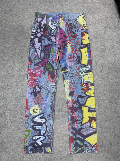 Vetements AW21 - Graffiti Art - Straight Cut Jeans