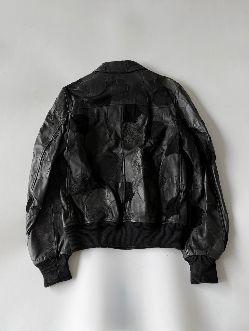 A/W2008 Dolce & Gabbana Patchwork Circle Leather Jacket