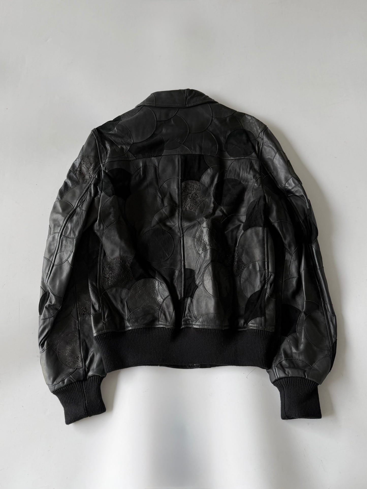 A/W2008 Dolce & Gabbana Patchwork Circle Leather Jacket