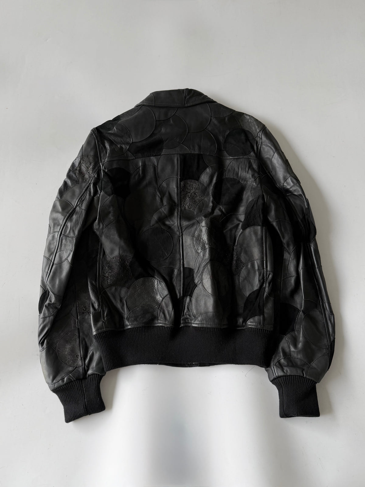 A/W2008 Dolce & Gabbana Patchwork Circle Leather Jacket