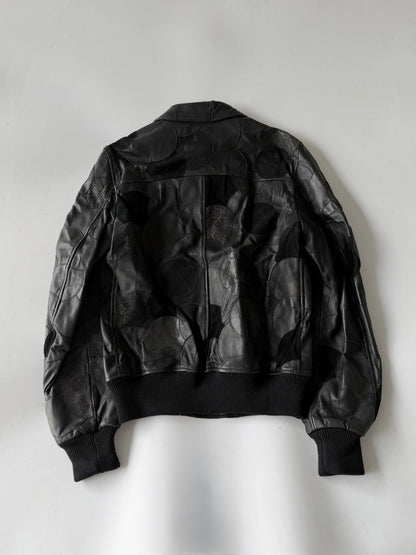 A/W2008 Dolce & Gabbana Patchwork Circle Leather Jacket