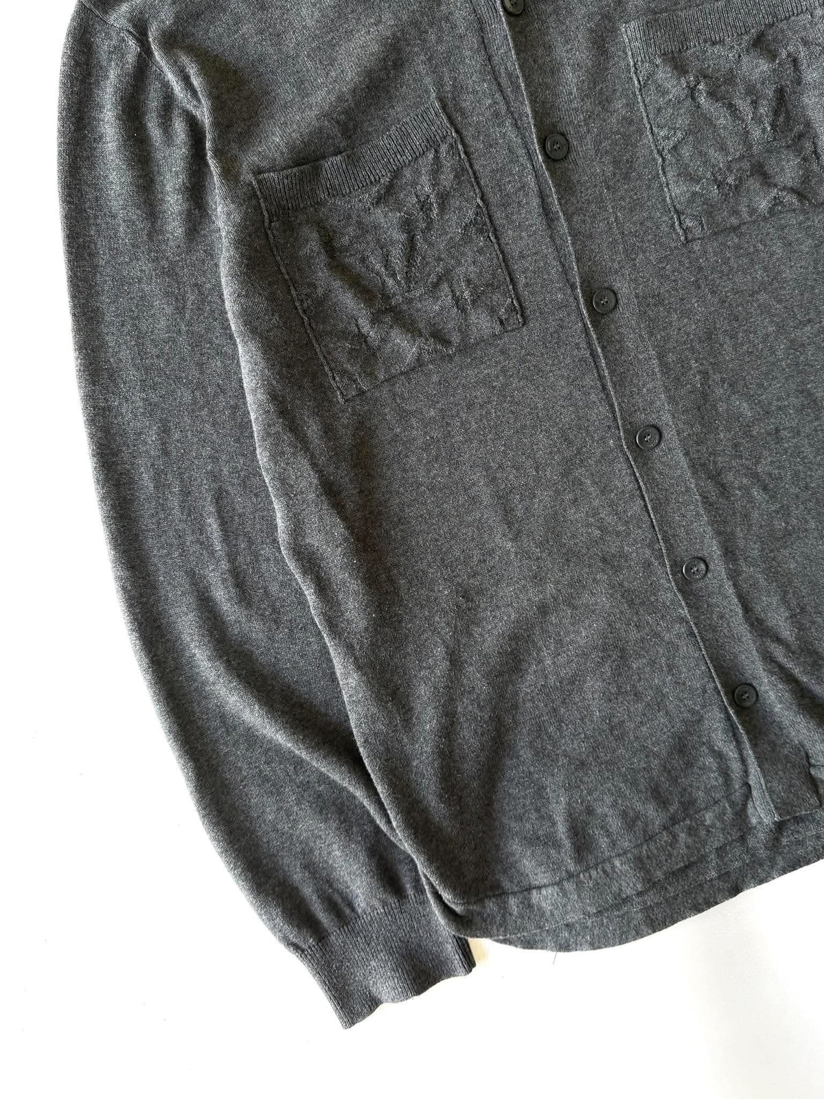 Louis Vuitton Gray Oversized Cotton Knit Shirt