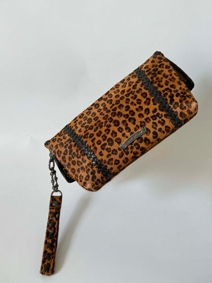 RARE Chrome Hearts Leopard Pony Hair “Fuck you” Clutch Bag