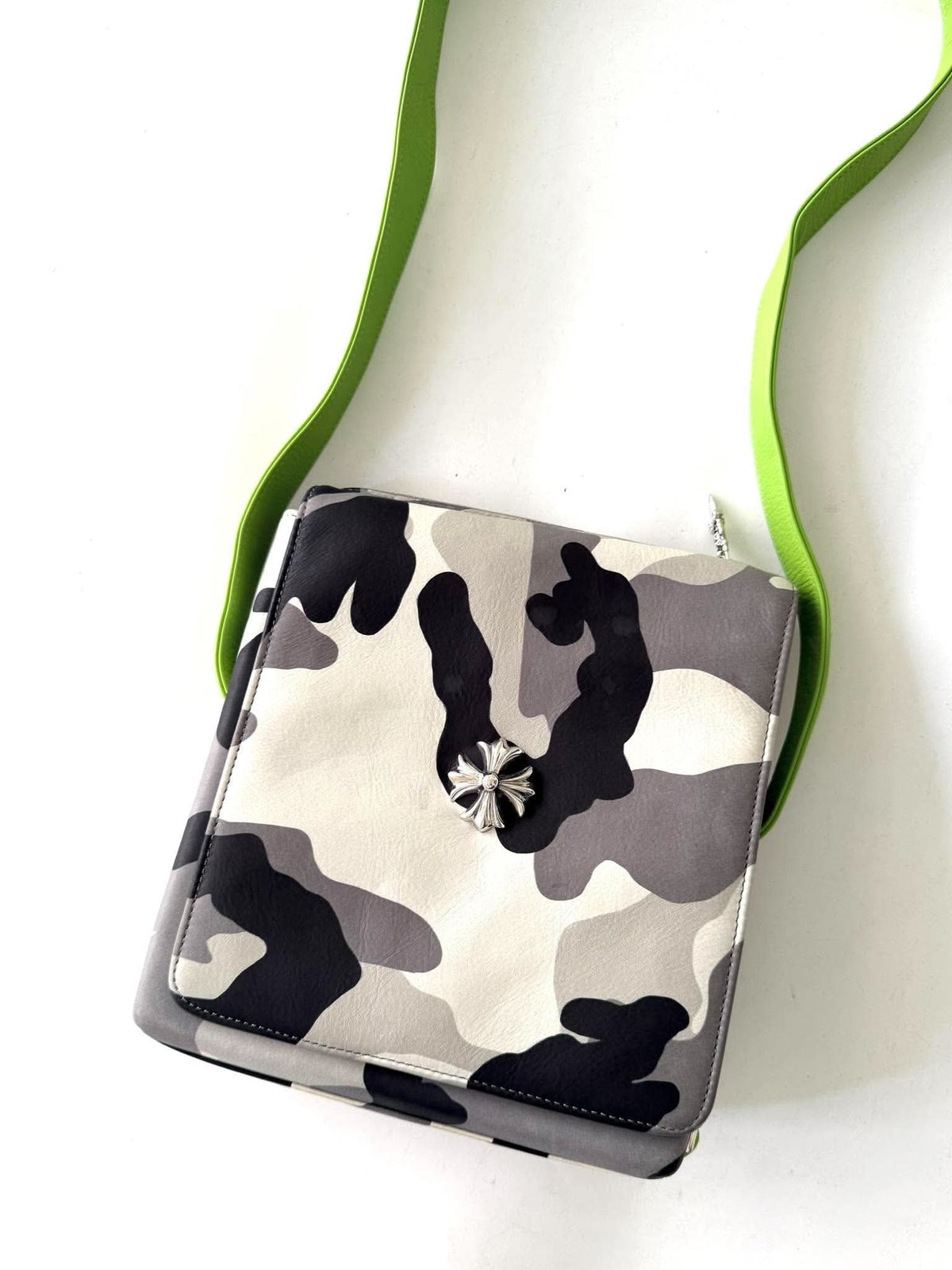 Chrome Hearts Plug CH Plus Camouflage Leather Shoulder Bag