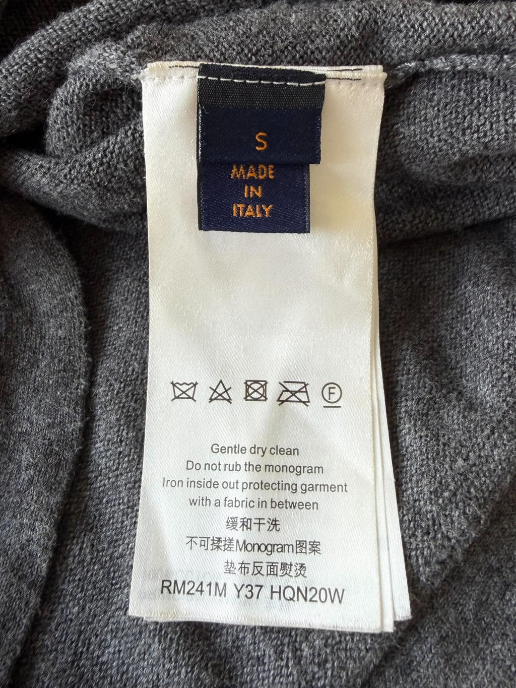 Louis Vuitton Gray Oversized Cotton Knit Shirt