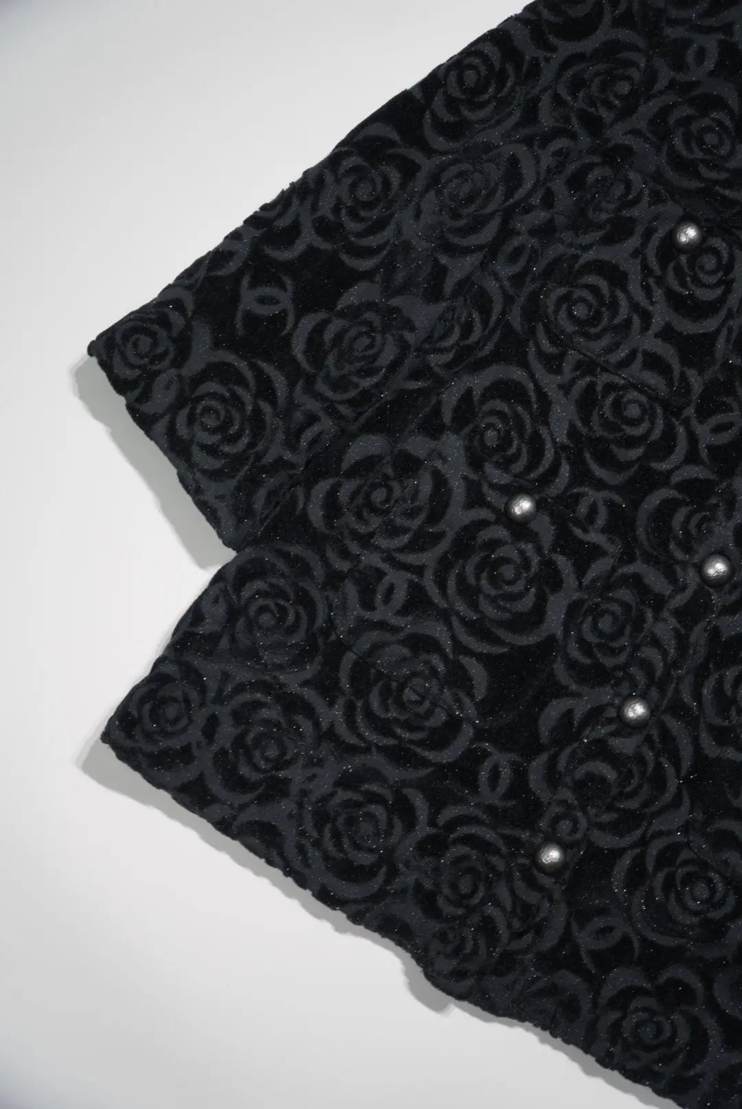 Chanel Black Terry Velour Jacket Camellia Flower