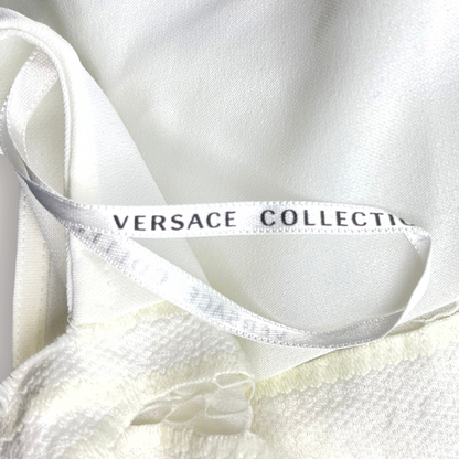 Versace See-through Lace Sleeveless Blouse