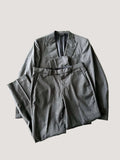 Louis Vuitton Pont Neuf Jacquard Script Gray Suit