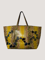 Vintage Fendi Python Embellished Mirror Tote Bag