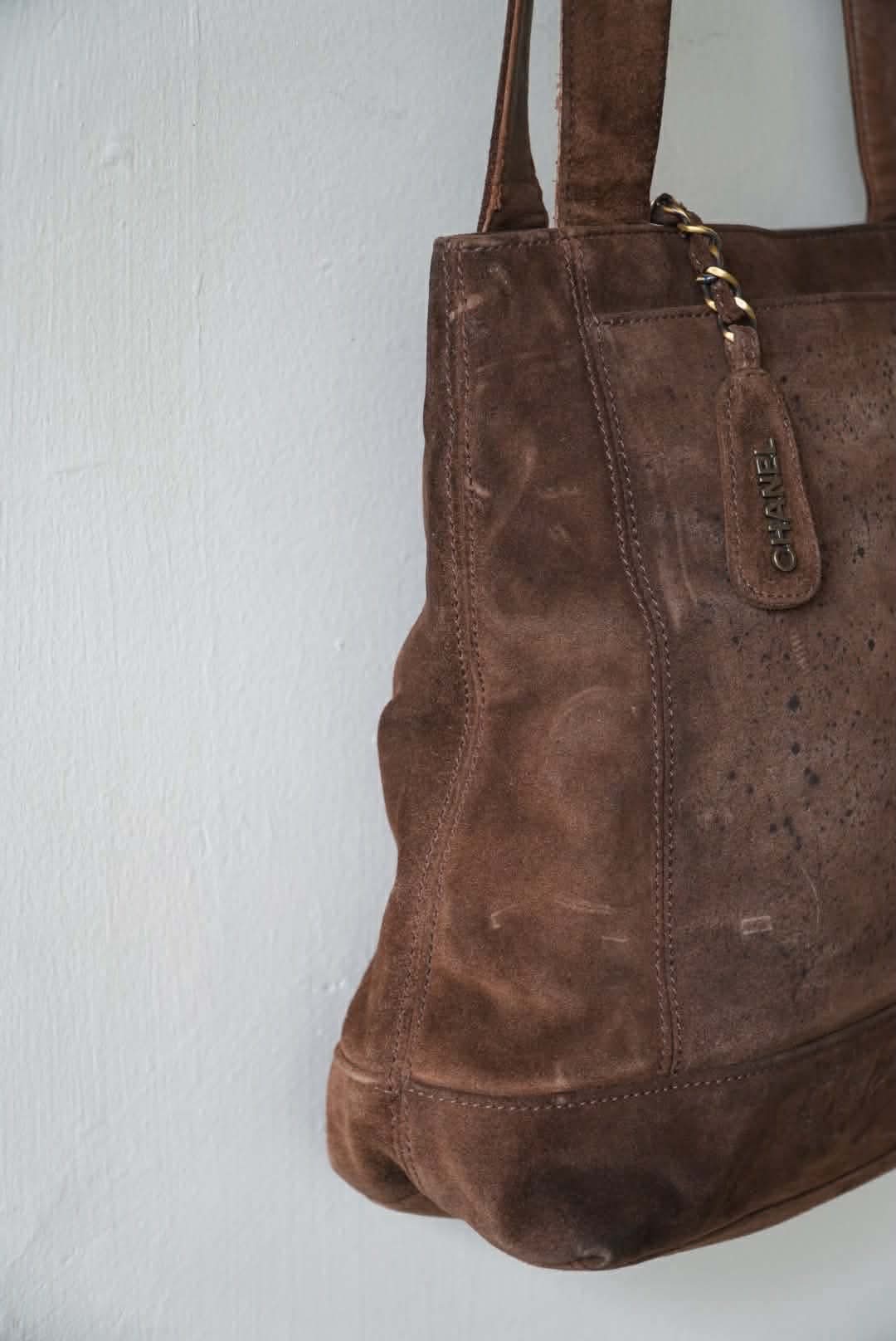 Vintage Chanel Suede Brown Bag