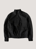 Vintage Hermes Black Zip Bomber Jacket
