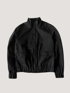 Vintage Hermes Black Zip Bomber Jacket