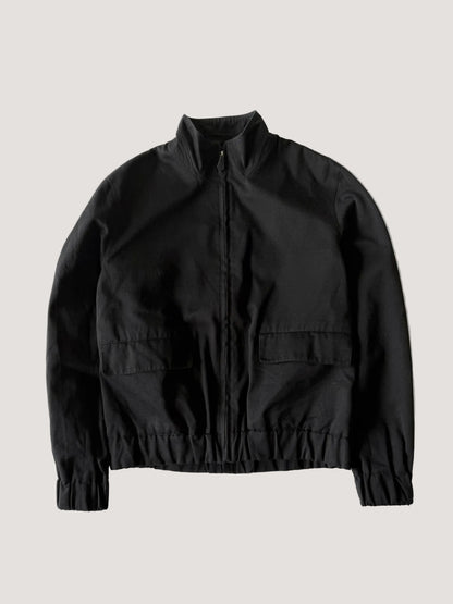 Vintage Hermes Black Zip Bomber Jacket