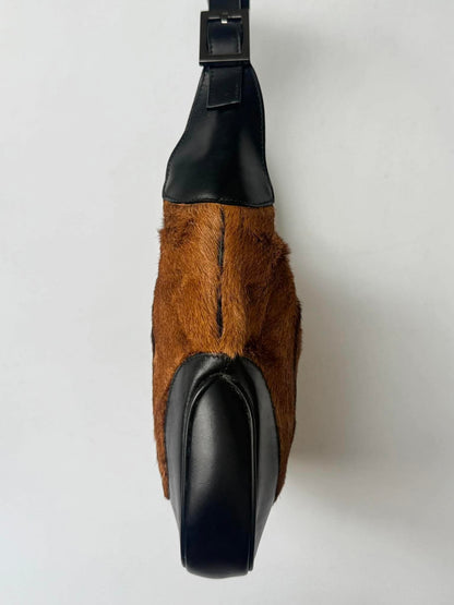 F/W 1999 Gucci by Tom Ford Brown Ponyhair Jackie Bag