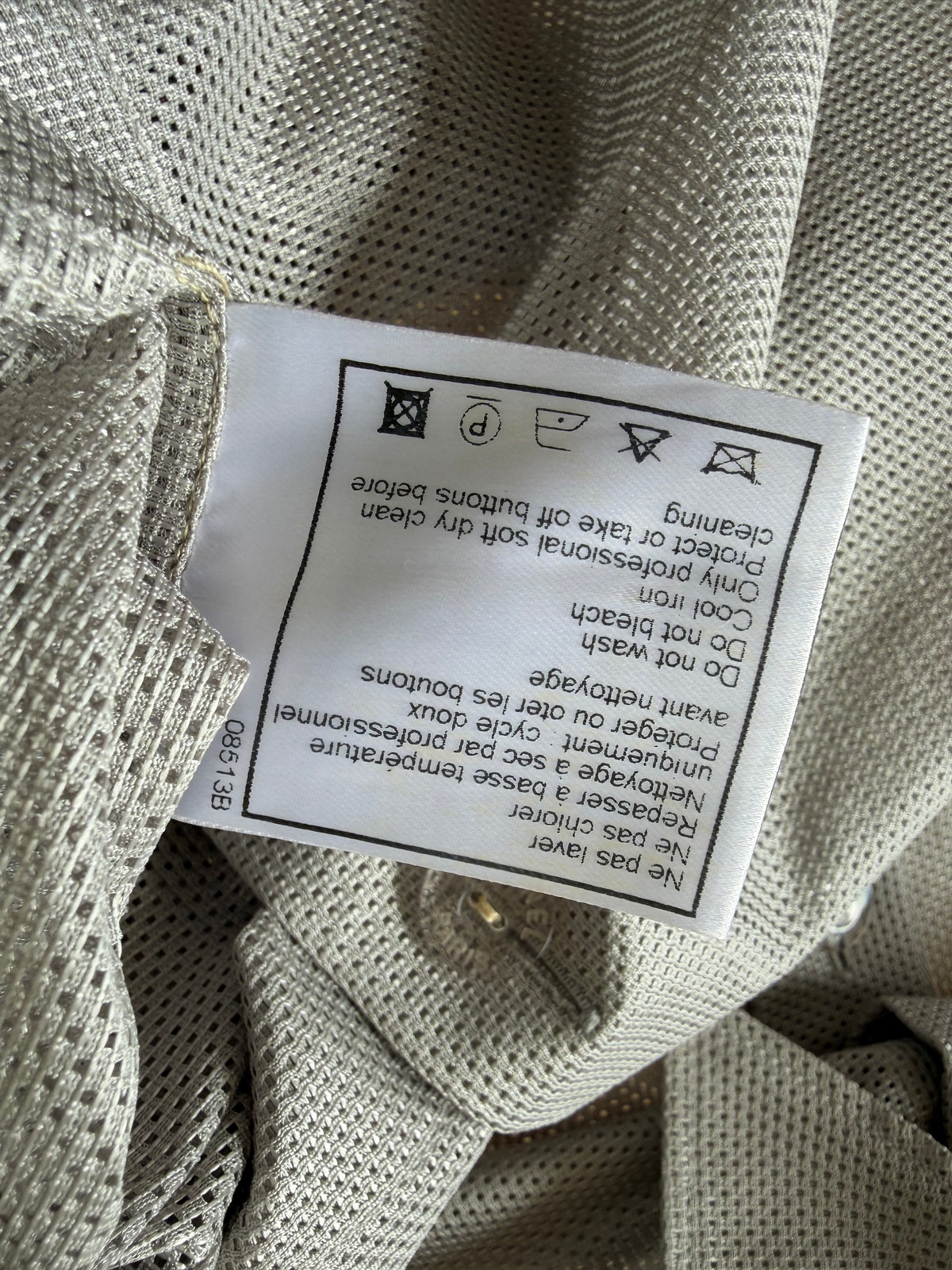 1990’s Chanel Gray Mesh Long-Sleeve Shirt