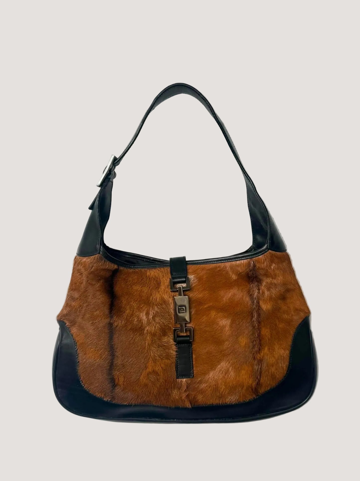 F/W 1999 Gucci by Tom Ford Brown Ponyhair Jackie Bag