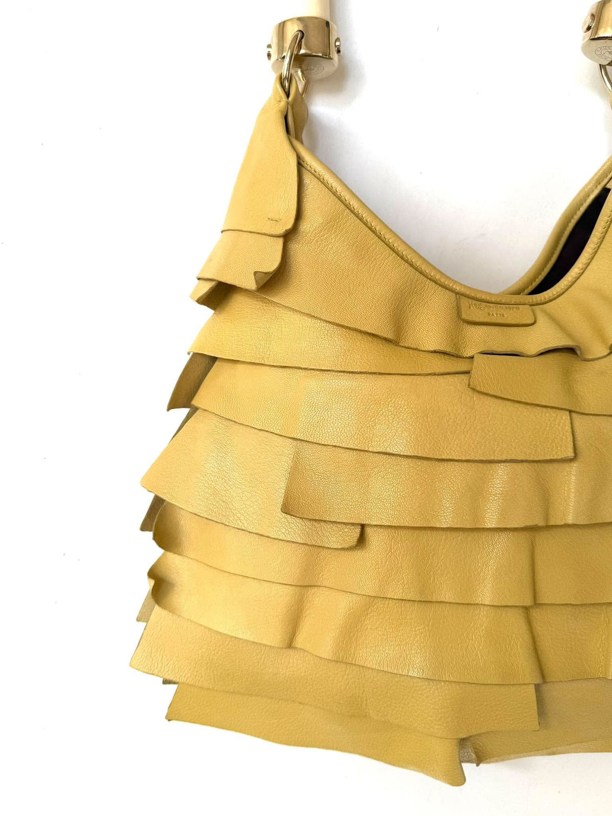 Yves Saint Laurent St. Tropez Mombasa Ruffled Bag