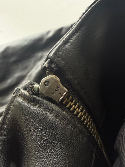 Balenciaga Nicolas Ghesquière BB Back Logo Leather Jacket