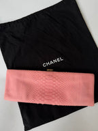 Chanel Pink Python Skin Clutch