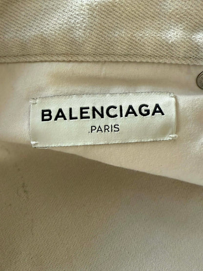 Balenciaga FW14 Cracked Paint Denim Pants