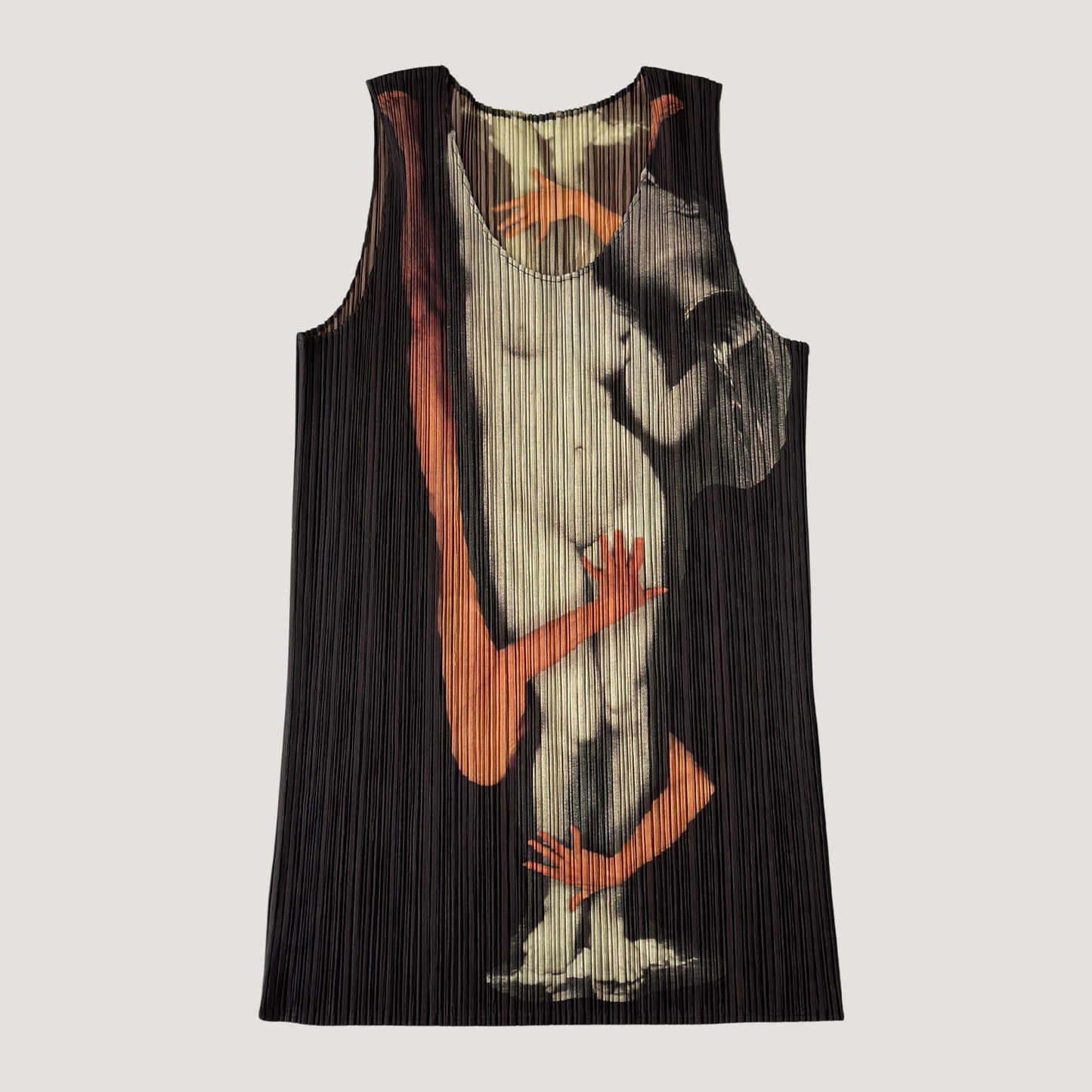 Rare 1997 Issey Miyake Guest Artist Series No.1 Yasumasa Morimura Pleated Sleeveless Top